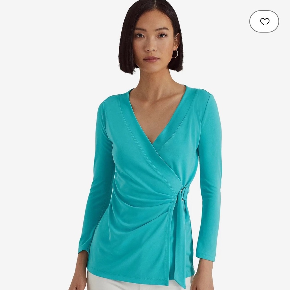 LAUREN Ralph Lauren

Stretch Jersey Surplice Top